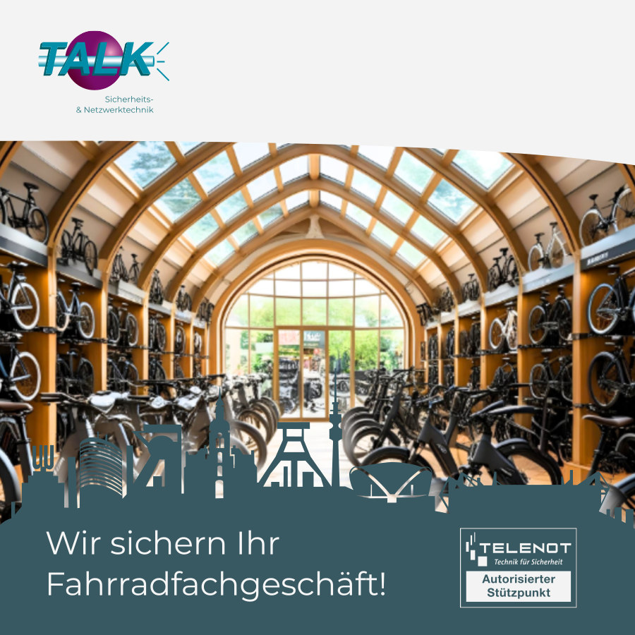 Fahrradfachgeschäft sichern