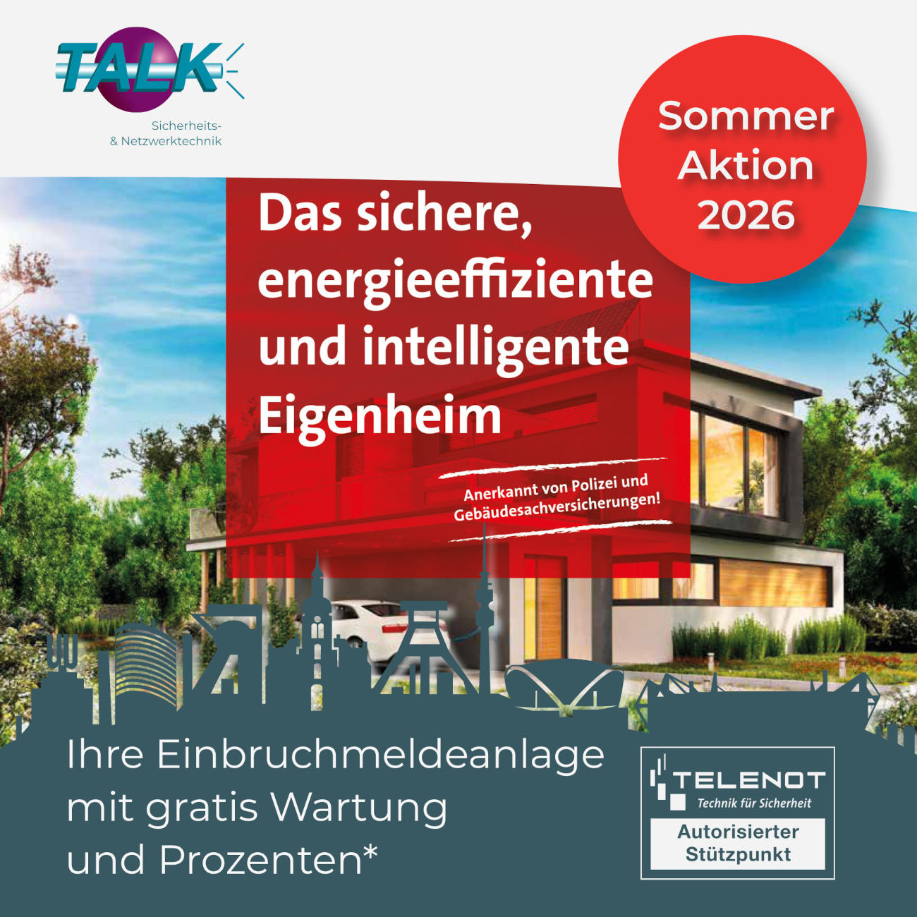 Ein Bild zur TALK Dortmund News / Aktion: Telenot Alarmanlagen Sommeraktion 2026