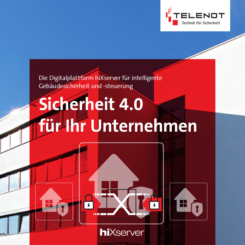 Telenot hiXserver - Sicherheit 4.0 für Ihr Unternehmen